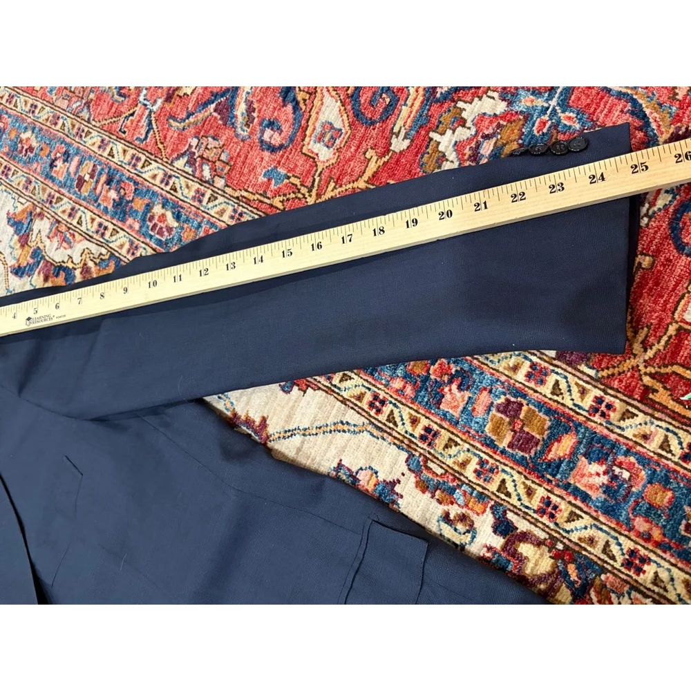 Brioni for Neiman Marcus Navy Super 150s Wool Blazer Italy Tailored 46L